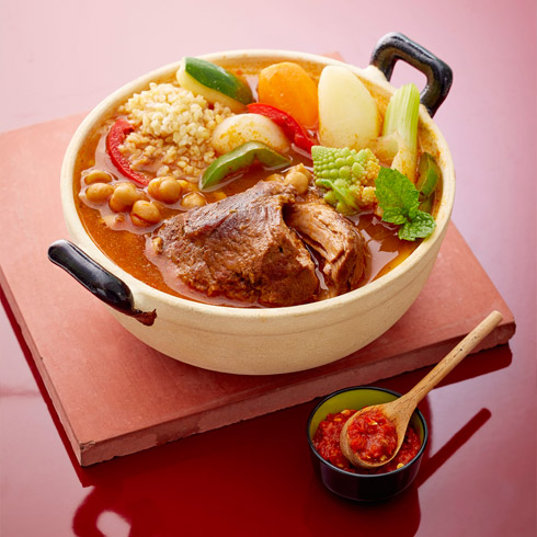 Dampet lammelag med marokkanske krydderier